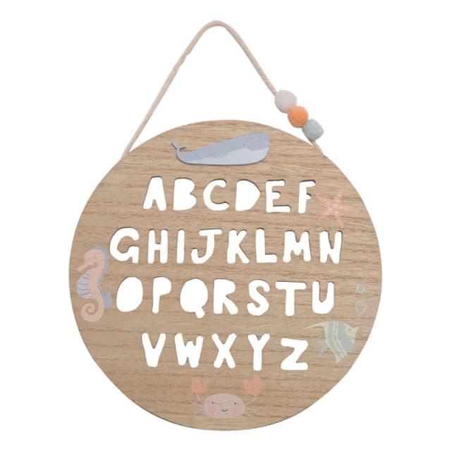 Petit Cheri Petit Cheri Alphabet Plaque 24cm x 24cm Multi unisex