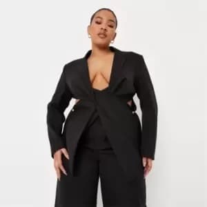 Missguided Around Tea Dress Ss Gingham - Black