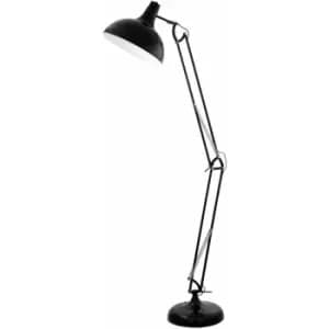Table Desk Lamp Colour Black Flexible In Line Switch Pedal Switch Bulb E27 1x60W