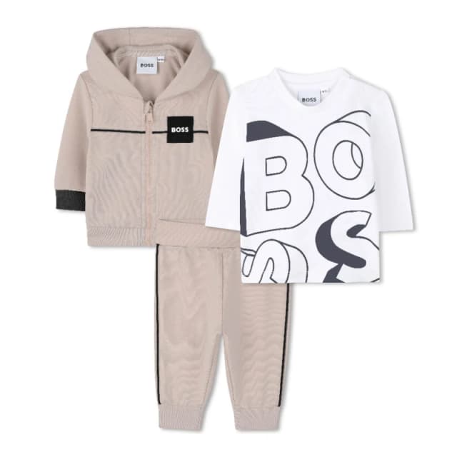 Boss Kids Top and Trouser Pyjama Set Off White male 9M