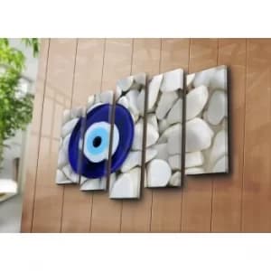 5PAT-5 Multicolor Decorative Canvas Painting (5 Pieces)