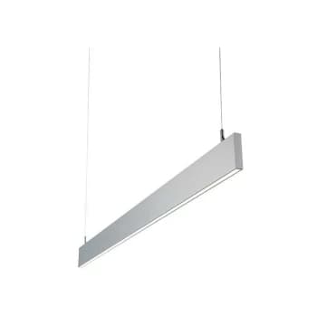 Saxby Kingsley - Integrated LED Linear Baton Pendant Bar Silver Anodised, Frosted IP40