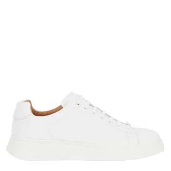 Boss Bulton Leather Trainers - White