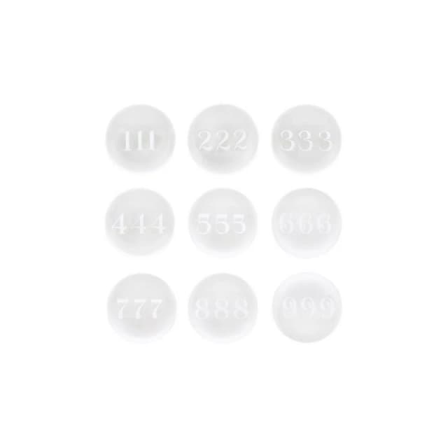 Something Different Something Different Angel Number Crystal Ball Set (Pack of 9) in Clear Clear One Size Unisex 5063693744724