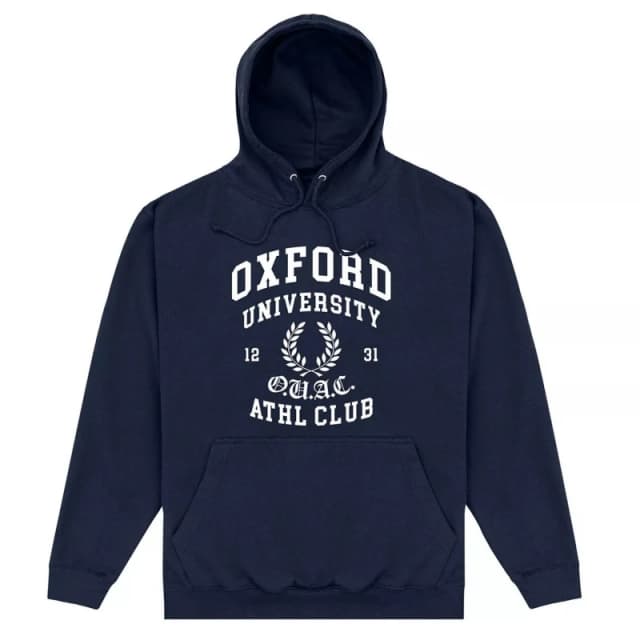 Oxford University Mens Athletic Hoodie in Navy Size: 3XL Navy Male 3XL