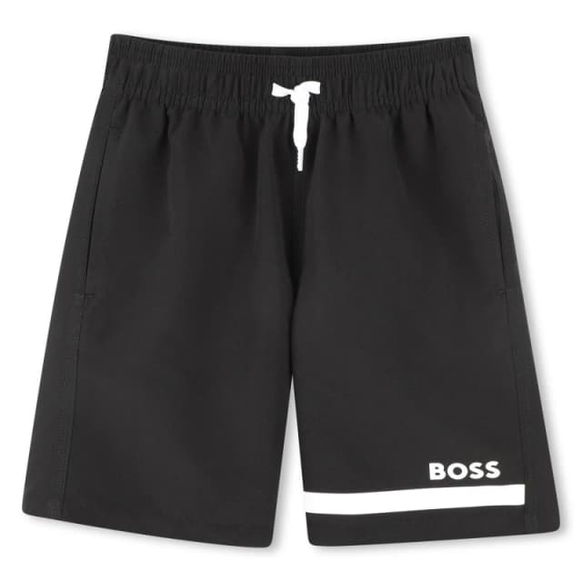 Boss Logo Print Shorts Junior Boys - Black 3 - 4 Years