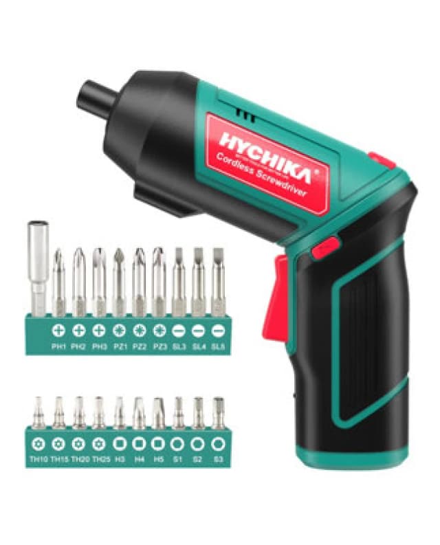 Hychika Compact Cordless Screwdriver 3.6V With Ergonomic Design
