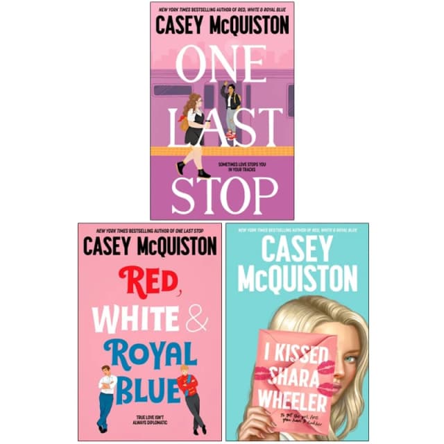 Casey McQuiston 3 Book Set One Last Stop Red White And Royal Blue Casey McQuiston Books