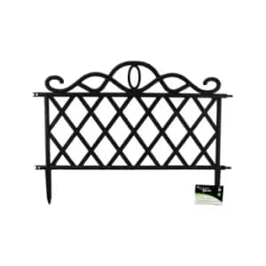 One Black Plastic Garden Border Fence Edging
