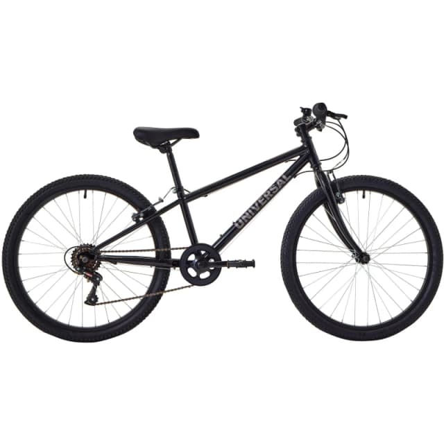 Universal Junior Bike - 24" Wheel Black unisex 8-12 Years