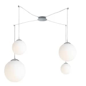 LAMPD 4 Light Cluster Pendant Ceiling Light White 250cm