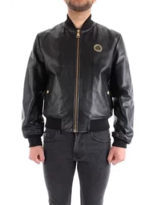 Versace JEANS COUTURE Leather jackets Men Black