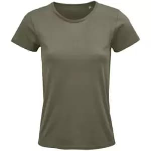SOLS Womens/Ladies Crusader Organic T-Shirt (L) (Khaki)