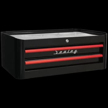 Sealey Premier Retro Style 2 Drawer Mid Tool Chest Black / Red
