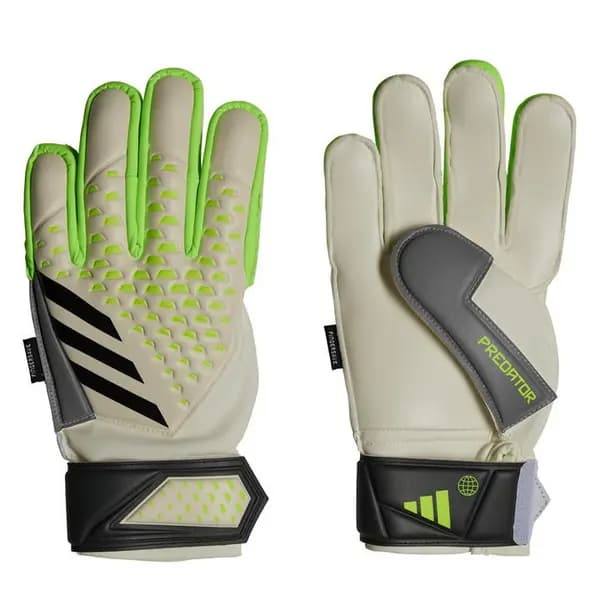 adidas Predator Match Fingersave Goalkeeper Gloves Junior Goalkeeper Gloves 3 Black 83723242030