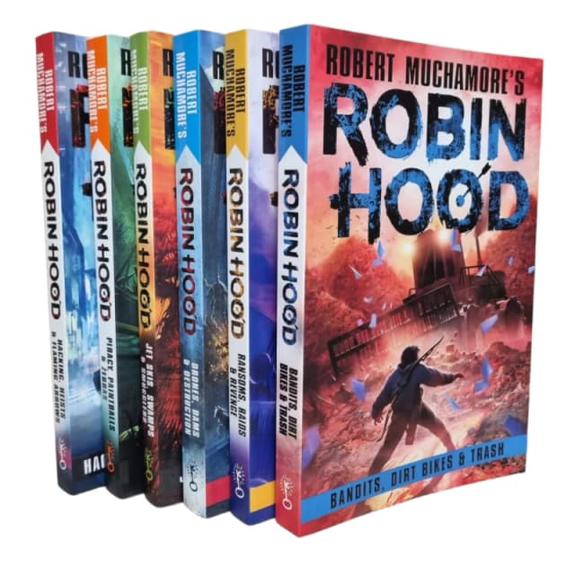 Robert Muchamore Robin Hood Series 6 Book Set Complete Hacking Heists Flaming Arrow Robert Muchamore's Books