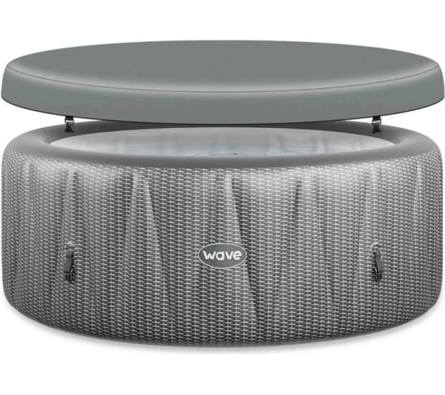 WAVE The Atlantic Inflatable Hot Tub - Grey Rattan 5060959547709