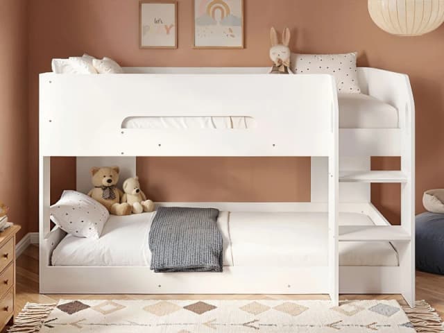 Flair Mystic Low Pod Bunk Bed in White Size: Single White Unisex Single