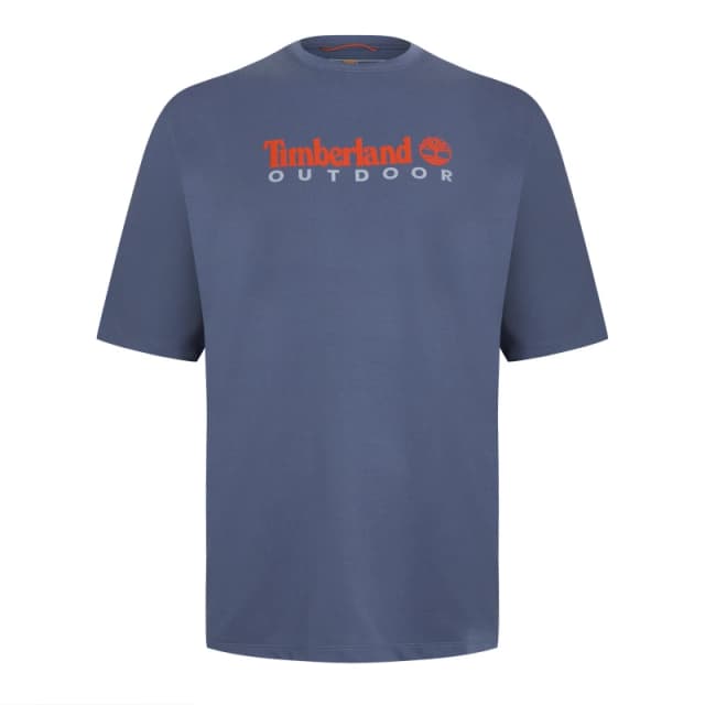 Timberland Timberland Uv-Protection Logo Short Sleeve Tee - Grey Grey S