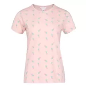 Miso Printed Boyfriend T Shirt Ladies - Pink