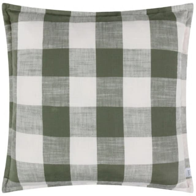 Yard Chesil Check 100% Cotton Filled Outdoor Cushion Moss 50 X 50Cm, Green 5.03E+12