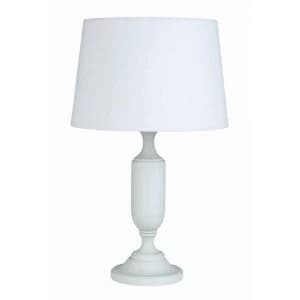 The Lighting and Interiors Group Eltham Wooden Table Lamp - Cream