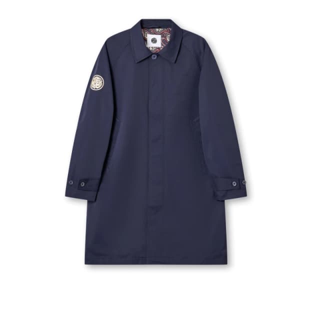 Pretty Green Mens Didsbury Weather-Resistant Mac Navy male Small