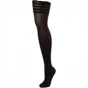 Wolford Velvet de luxe 50 denier hold ups - Black