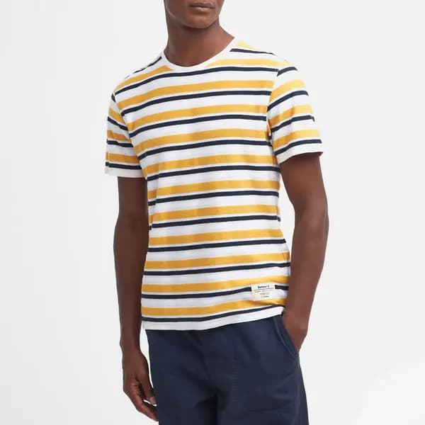 Barbour Heritage Whitwell Striped Cotton-Jersey T-Shirt - L Multi Tops male MTS1270YE33 L