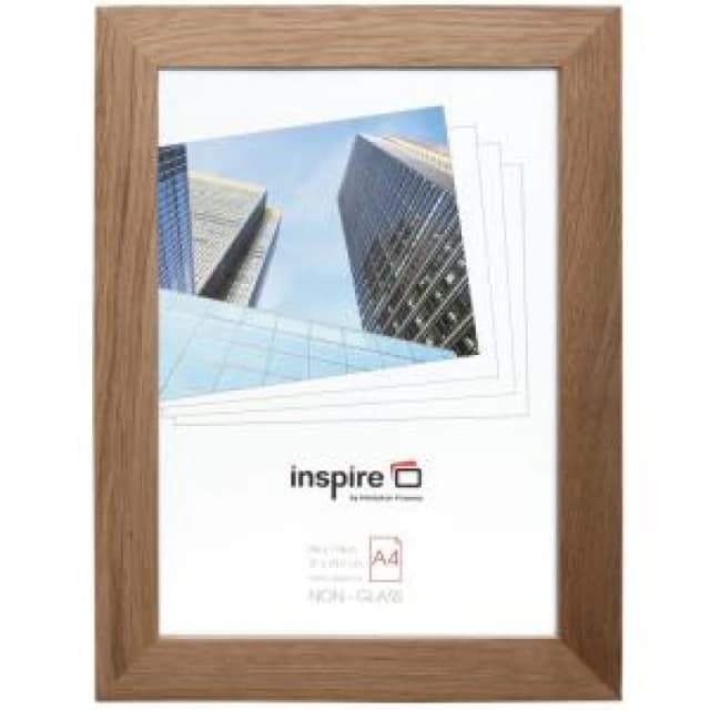 Hampton Frames New England 3.2cm Wide Wood Certificate Frame A4 Solid Oak - NEWOAKA4PLX NEWOAKA4PLX