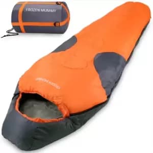 Sleeping Bag Frozen Mummy Anthracite/Orange 230x82cm up to -21°C