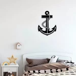 Anchor 3 Black Decorative Metal Wall Accessory