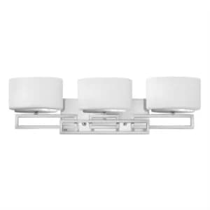 Lanza 3 Light Bathroom Over Mirror Wall Light Polished Chrome IP44, G9