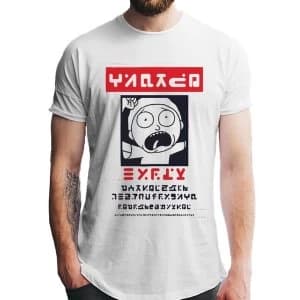 Rick And Morty - Alien Morty Wanted Poster Mens Medium T-Shirt - White