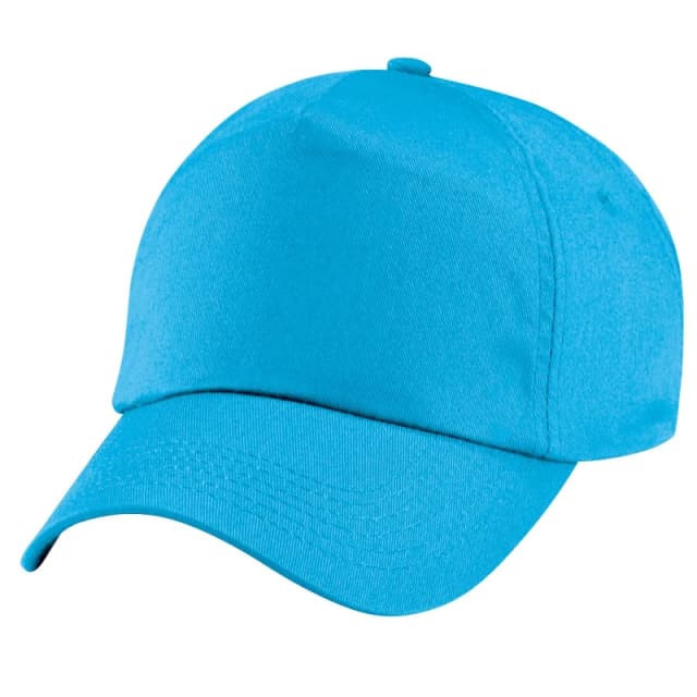 Beechfield Plain Original 5 Panel Baseball Cap in Mid Blue Mid Blue Unisex One Size