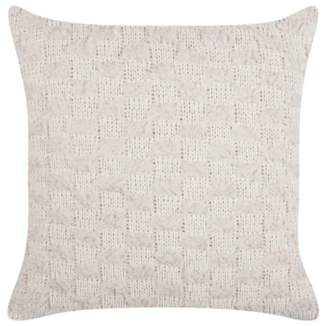Beliani Throw Cushion Basalim 45 X 45cm Beige Solid
