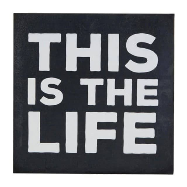 Premier Housewares This Is The Life Wall Plaque Home Wall Decor Black