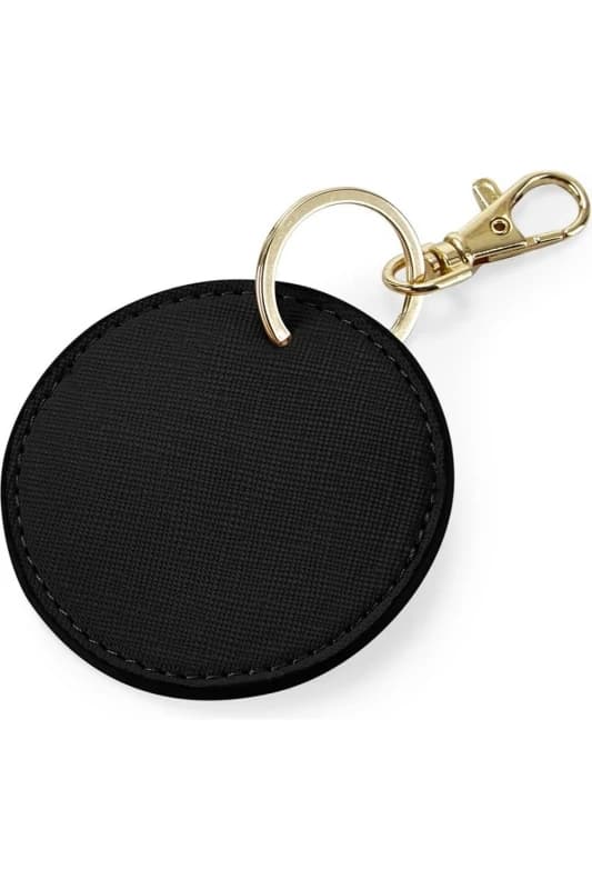 Bagbase Boutique Circular Key Clip in Black Unisex One Size
