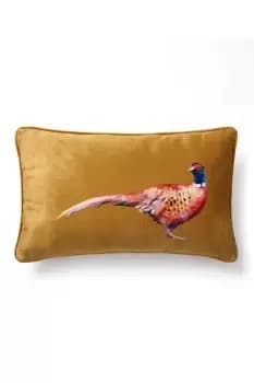 Pheasant Velvet Cushion