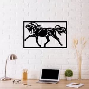 Horse 2 Black Decorative Metal Wall Accessory