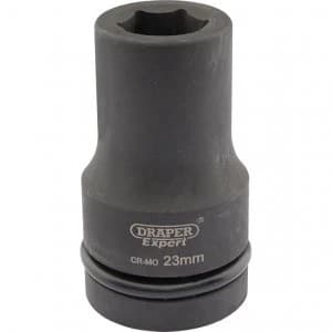Draper Expert 1" Drive Deep Hexagon Impact Socket Metric 1" 23mm
