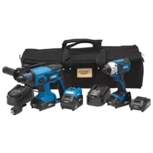 Draper 24021 D20 20V Impact Driver and SDS+ Drill Kit