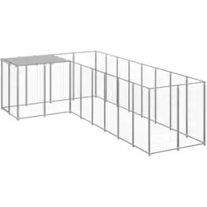 Vidaxl - Dog Kennel Silver 6.05 m² Steel Silver