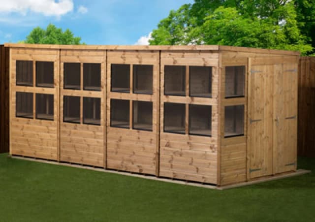 Empire Sheds Empire Pent Potting Shed 16X6 Double Door