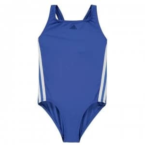 adidas Three Stripe Swimsuit Junior Girls - Blue