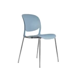 Verve multi-purpose chair with chrome 4 leg frame - blue