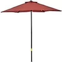 OutSunny Patio Umbrella Aluminum, Steel, Polyester Wine Red