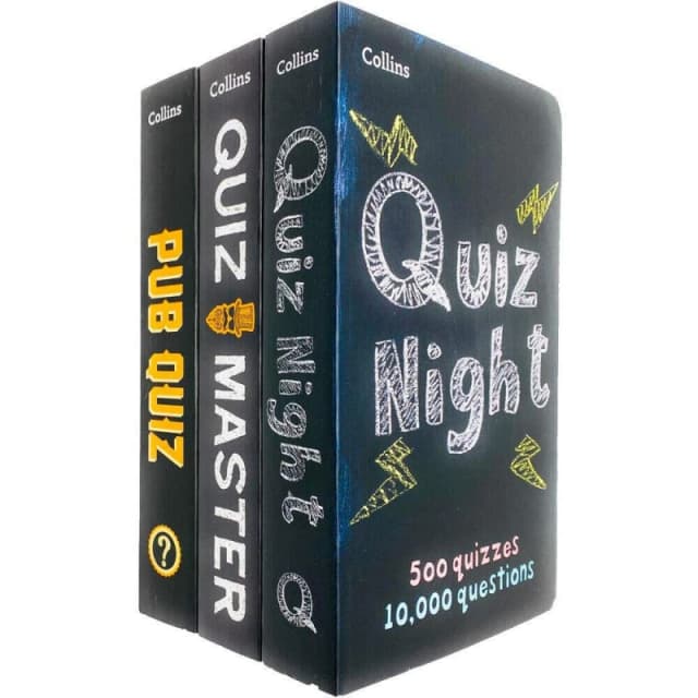 Collins Quiz Night, Collins Quiz Master, Collins Pub Quiz 3 Book Set Collins Puzzles Books