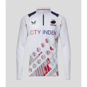 Castore Saracens quarter Zip Top - White
