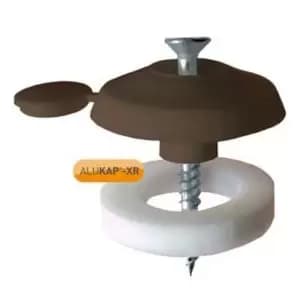 Alukap Nylon & Steel Roofing Screw (L)50mm, Pack Of 10 Brown